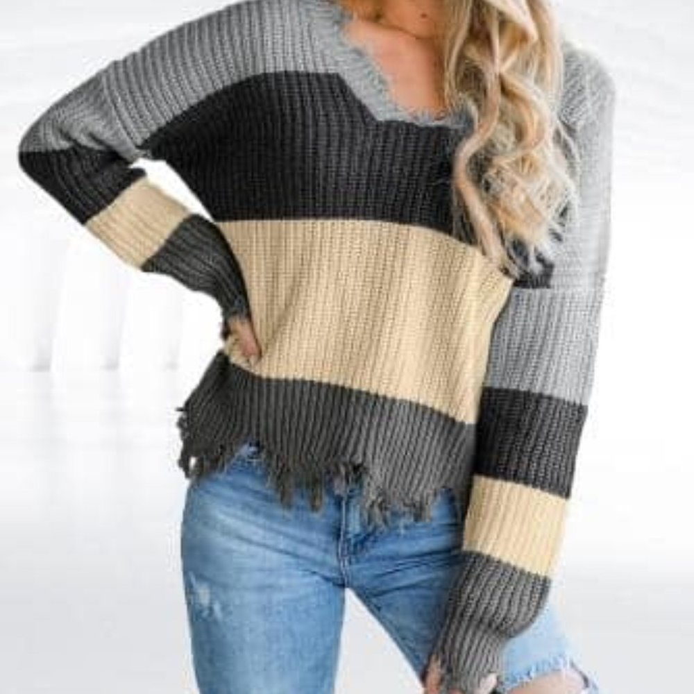 Color block sweater
